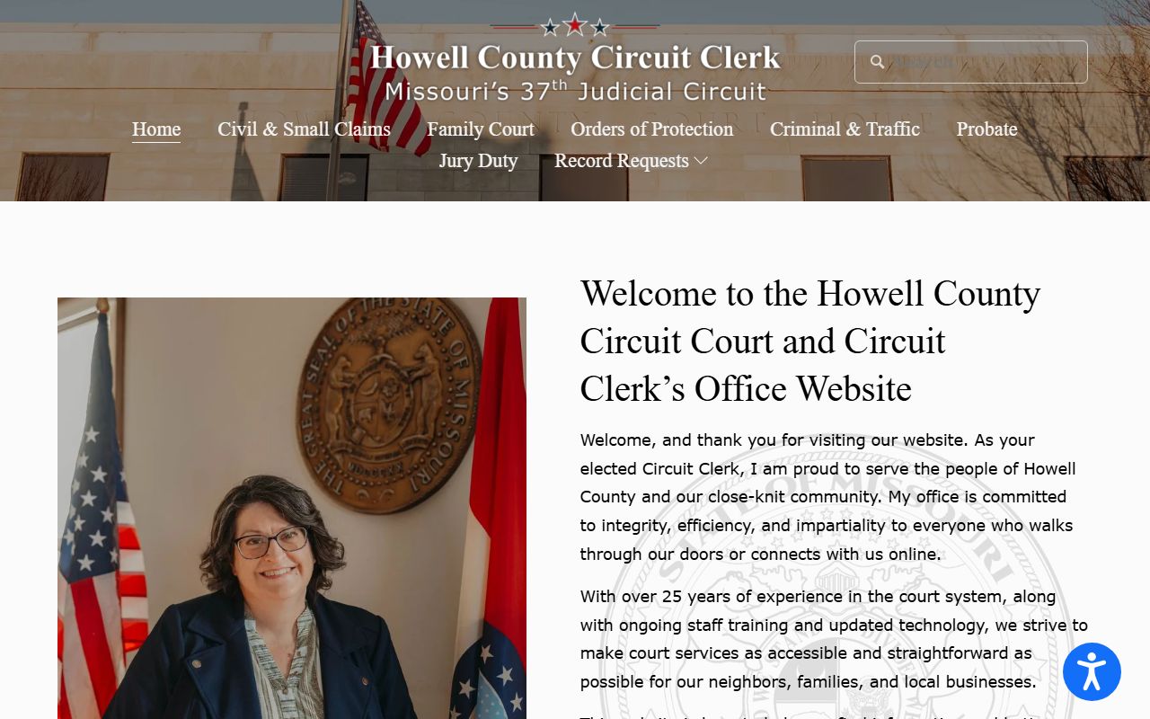 Howell County court records Circuit Clerk homepage
